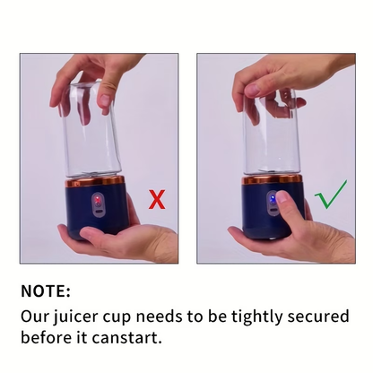 Portable Juicer, Available with 2 Or 1 Cup, USB Rechargeable Battery Juicer, Mini Blender
