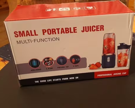 Portable Juicer, Available with 2 Or 1 Cup, USB Rechargeable Battery Juicer, Mini Blender