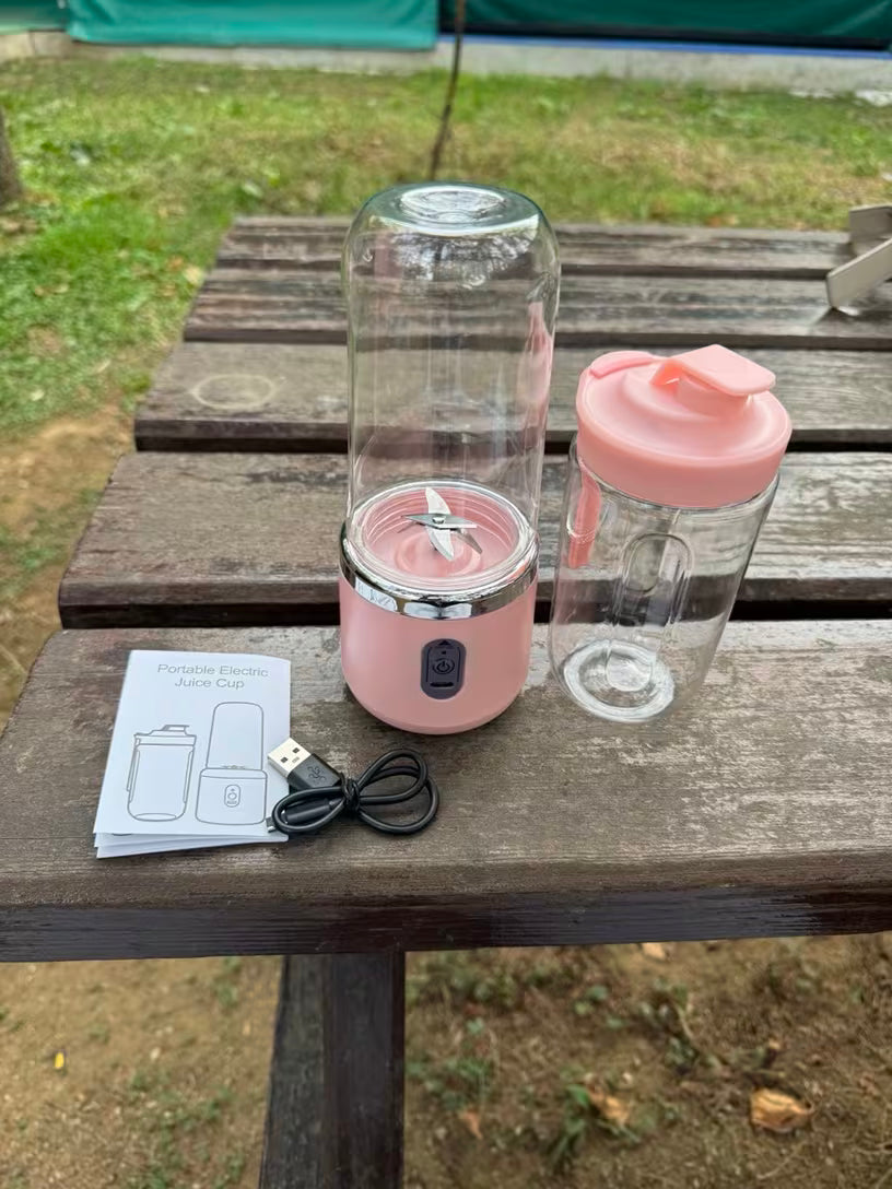 Portable Juicer, Available with 2 Or 1 Cup, USB Rechargeable Battery Juicer, Mini Blender
