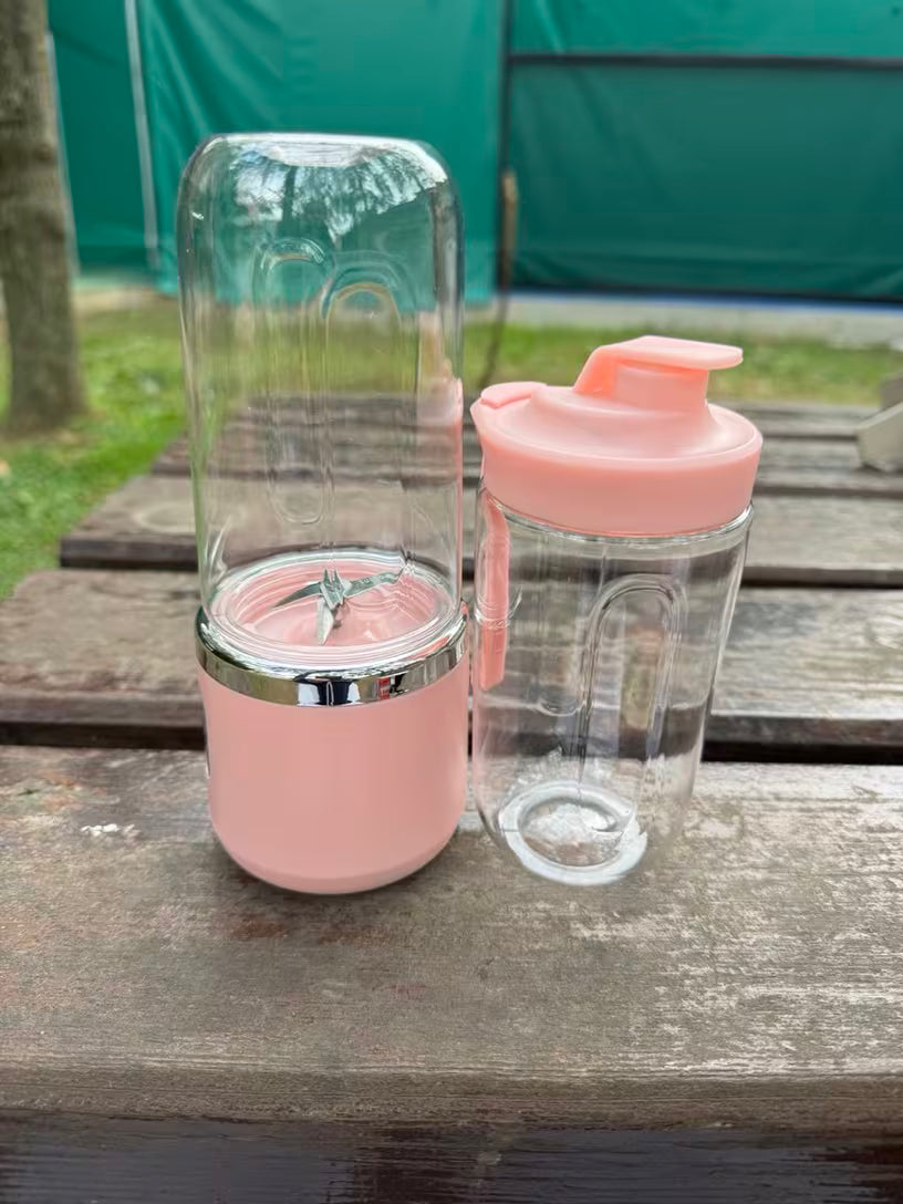 Portable Juicer, Available with 2 Or 1 Cup, USB Rechargeable Battery Juicer, Mini Blender